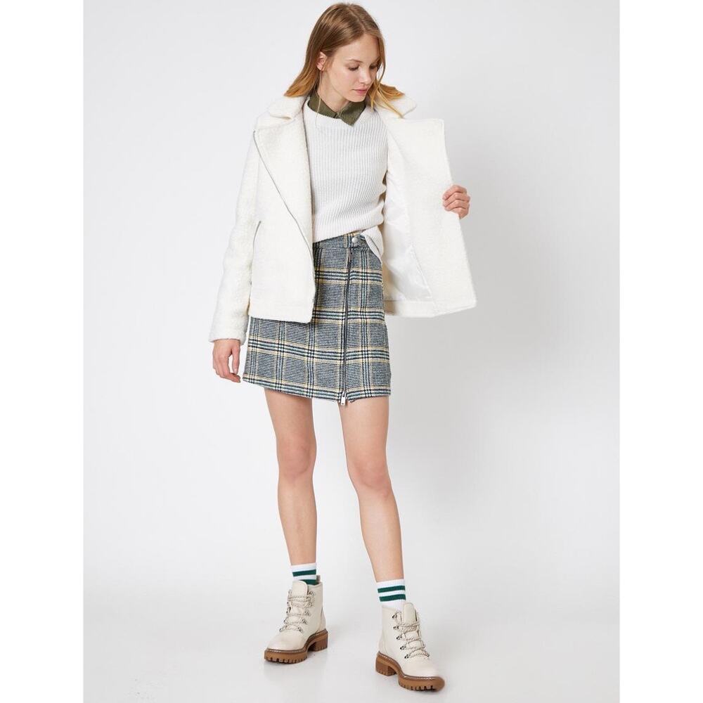ABERCROMBIE | Plaid Zip Front Mini Skirt |‎ S